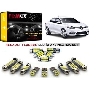 Renault Fluence LED Iç Aydınlatma Ampul Seti Femex Parlak Beyaz