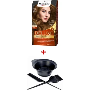 Deluxe Saç Boyası 9-50 Altın Bal + Boyama Seti