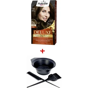 Deluxe Saç Boyası 7-36 Küllü Kestane + Boyama Seti