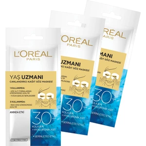L'Oréal Paris 30+ Kağıt Göz Maskesi 3'Lü Set 