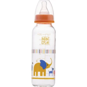 31302 Desenli Cam Biberon 250 ml - Turuncu