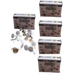 Renkli Raptiye Beyaz Pvc Kaplı 5 Paket 150 Adet
