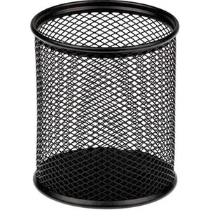 Metal Perfore Renkli Silindir Kalemlik -Siyah