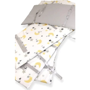 Bebek/çocuk Beşik Kenar Koruma Beşik Için (4 Parça) Sarı Grili