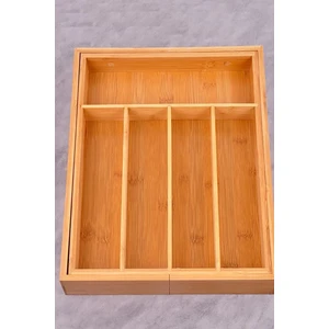 Ayarlanabilir Çekmece Içi 7 Gözlü Kaşıklık Bambu