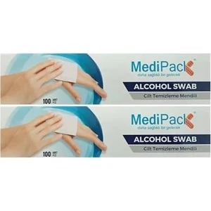Alkollü Mendil Medıpack Alcohol Swab Cilt Temizleme Alkol Swap 2 Kutu 200 Adet