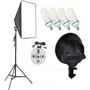 Paraflaşh Softbox 5 Duylu 50X70CM Video ve Fotoğarf Çekimleri Süerkli Işık