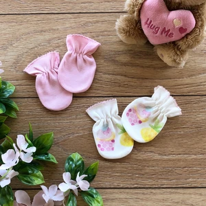 Renkli Puset Penye 2'Li Eldiven Cupcake Desen