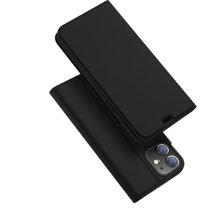 Dux Ducis Apple iPhone 12 Mini Kılıf Mıkantıslı Kapaklı Flip Cover Kılıf Skin x Series Flip Case AL-33932 Siyah
