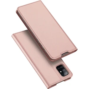Dux Ducis Sm Galaxy M51 Kılıf Kapaklı Flip Cover Kılıf Skin Pro Series Kılıf AL-33936 Rose Gold
