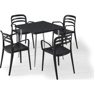 Aspendos 4 Sandalyeli Masa Takımı Bahçe Oturma Seti