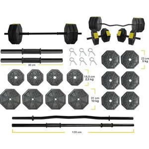 80 kg Dambıl Halter Full Kısa Bar + Z Bar + Düz Bar Seti