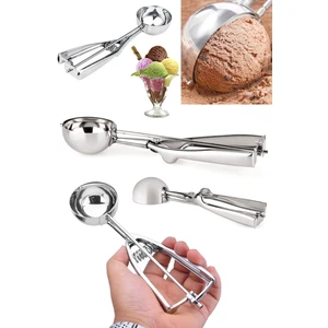 Dondurma Kaşığı Paslanmaz Çelik Çek Bırak Dondurma Kepçesi 22 cm.