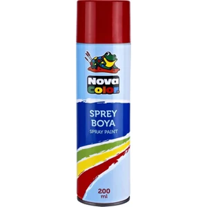 Nova Color Sprey Boya 200 ml Kırmızı (Her Yüzeyde Kullanılır)
