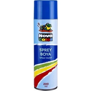 Nova Color Sprey Boya 200 ml Mavi (Her Yüzeyde Kullanılır)
