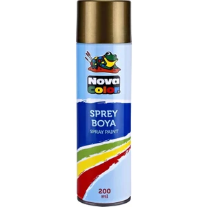 Nova Color Metalik Renk Altın Sprey Boya 200 ml  (Her Yüzeyde Kullanılır)