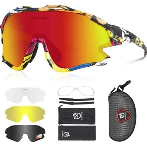 Polarize Anti-Uv Outdoor 4 Lens Ultra Hafif Spor Motorsiklet Bisiklet Güneş Gözlüğü