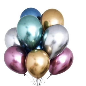 10 Adet Karışık Krom Balon