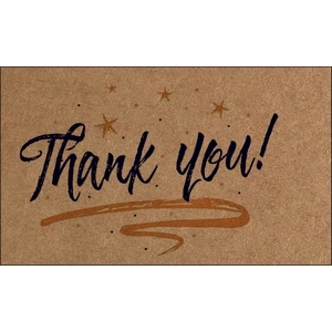 Tellgraf Kraft Thank You Yazılı Kartlar 6 x 10 cm