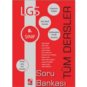Yayınları 8. Sınıf / LGS Tüm Dersler Soru Bankası