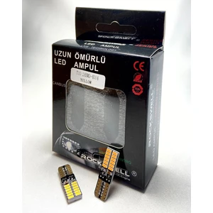 LED Ampul T10 Tipli 24 LED Plaka/bagaj/torpido/park Aydınlatmalarında Uygundur Sarı Renk