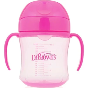Dr. Brown's DB61001 Yumuşak Uçlu Alıştırma Bardağı 180 ml - Pembe