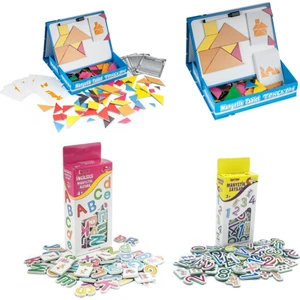 Diy-Toy Manyetik Tablet Tangram ve  Alfabe(Türkçe-Ingilizce) -Sayılar Eğitici Set