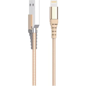 BX-IP01C Güçlendirimiş Apple Lightning Şarj ve Data Kablosu Gold 1 Metre