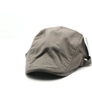 Accessory City Yazlık Tokalı Erkek Keten Kasket Şapka