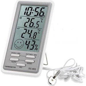 DC-803 Kablolu Alarmlı Sıcaklık ve Nem Ölçer