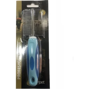Lion Pet Kedi ve Köpek Tarağı Çift Taraflı Mavi
