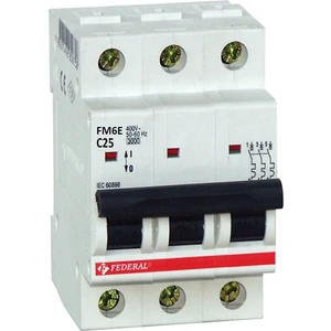 3X25A 6ka, C Tipi, Otomatik Sigorta, 9EG-C0633-0D25