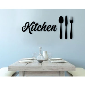 Kitchen Tasarımlı Ahşap Duvar Yazısı