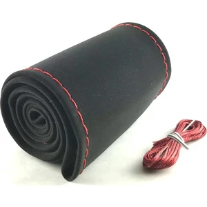 Aksesuar Ofisi Dikmeli Direksiyon Kılıfı- Kırmızı Dikişli