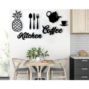 Gift Kitchen Coffee Ahşap Duvar Yazısı