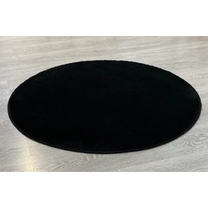 ERDEMİR HALI Siyah Kaymaz Taban  Yuvarlak Post  Halı 200 x 200