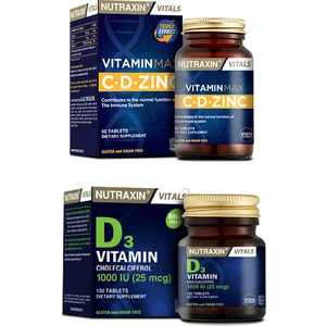 Vitamin Max ( C Vitamini ,d Vitamini ve Çinko Takviyesi ) 60 Tablet + D3 Vitamini 1000 Iu 120 Tablet
