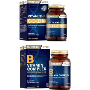 Vitamin Max ( C Vitamini ,d Vitamini ve Çinko Takviyesi ) 60 Tablet + B Vitamin Complex 60 Tablet
