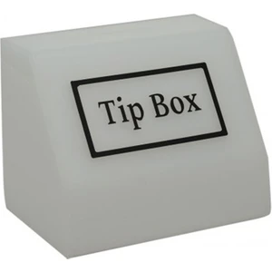 Pleksi Tip Box - Bahşiş Kutusu Buz Beyaz 15x10x12 cm
