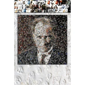 Atatürk Portresi, Dekoratif Kanvas Tablo, Resmi Büro ve Cafe Ler Için Uygun