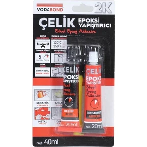 Seramik Ahşap Metal Plastik Cam Çelik Epoksi Yapıştırıcı 20+20 ml