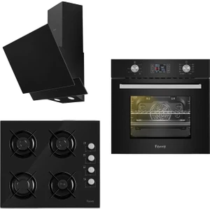 Siyah Cam Ankastre Set (S 2140 + 10002 + D016)