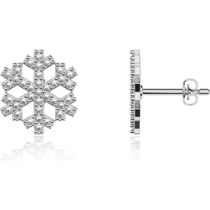 İndigo Takı Gümüş Kar Tanesi Küpe