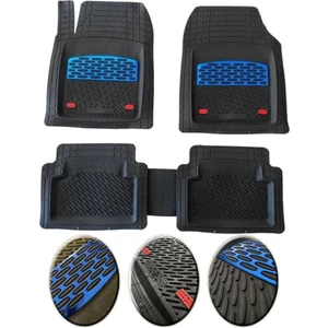 Ford Focus 1 1998-2005 Uyumlu Ekstra Kanallı Havuzlu Paspas Seti Krom Mavi 4d