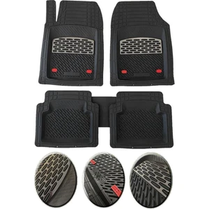 Mitsubishi Colt 2004-2010 Uyumlu Ekstra Kanallı Havuzlu Paspas Seti Krom Gümüş 4d