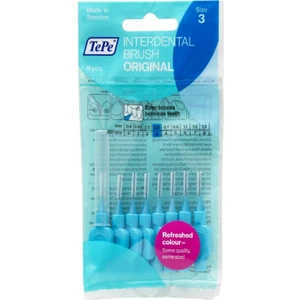 TePe Diş Arası Fırçası 0.6 mm Yumuşak Kıl 8'li Paket Ergonomik Sap Plastik Kaplı Tel Uç