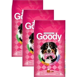 Goody Kuzu Etli ve Pirinçli Yetişkin Köpek Maması 15 kg 3 Adet