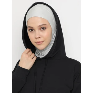 Çizgili Spor Bone - Açık Gri - Ecardin