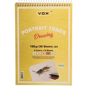 Krem Tonlar Eskiz Çizim Defteri A4 30 Yaprak 180 gr 5 Renk