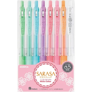Sarasa 0.5mm Milk Color 8'li Jel Kalem - Pastel Renkler